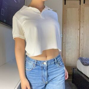 Abercrombie & Fitch Cropped Button Up Shirt